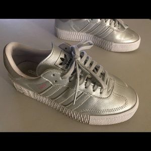 Adidas Samba Platform in Silver 🤌🏽